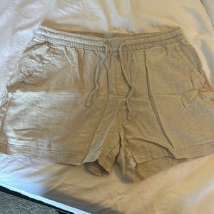 Tan linen shorts from Old Navy large